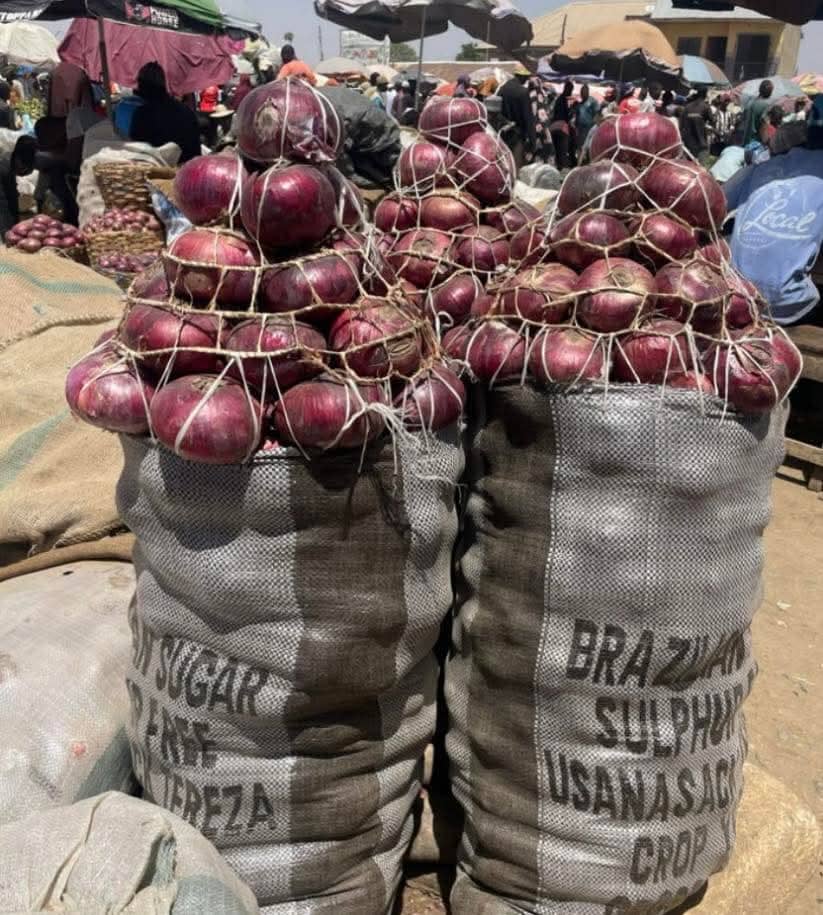 Bulk sacks of tomatoes